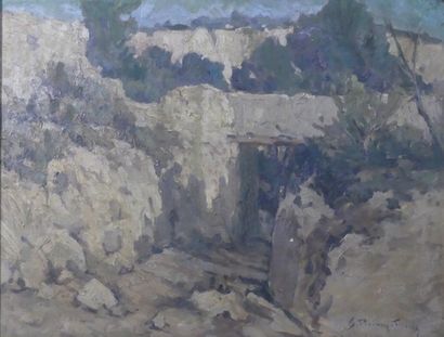 null Sauveur BERNAY-THERIC (1874-1963) 

View of a quarry

Oil on canvas signed lower...