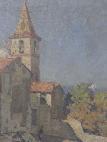 null Sauveur BERNAY-THERIC (1874-1963) 

View of a Provençal Bell Tower

Oil on canvas...