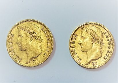 null 2 pièces 20 Fr or Napoléon Ier couronné