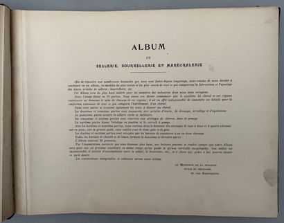 null [CHEVAL]. ALBUM DE LA SELLERIE FRANÇAISE. Paris, Moniteur de la Sellerie Civile...