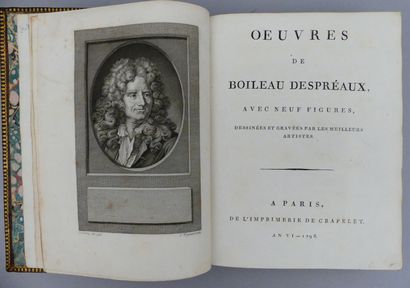 null BOILEAU DESPRÉAUX (Nicolas). OEUVRES. Paris, Crapelet, 1798. Grand in-4 veau...