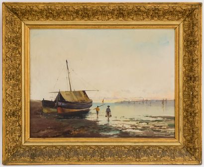 null FRENCH SCHOOL 19th - 20th century

Return from fishing

Oil on canvas

49,5...