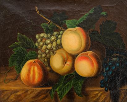 null FRENCH SCHOOL 19th century

Still life with peaches and grapes

Oil on canvas

32,5...
