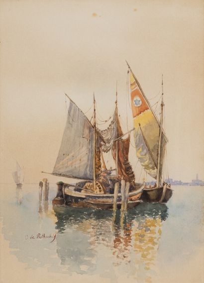 null Charlotte de ROTHSCHILD (1825-1899)

Sailboats

Watercolors signed lower left

38...