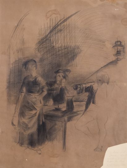 null Attribué à Gustave DORE

Scène de taverne

Dessin au fusain

60 x 45 cm

(manque...