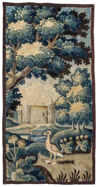 null Tapestry of door with decoration of castle and bird.

18th century

177 x 91...