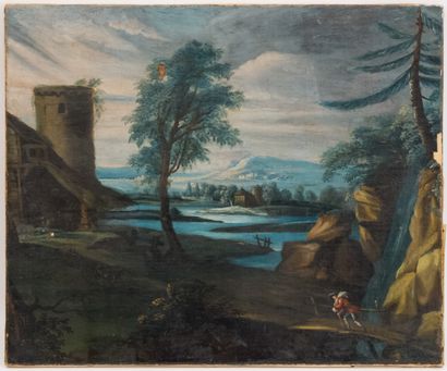 null FRENCH SCHOOL in the 18th century style

Animated landscape

Oil on canvas

60...