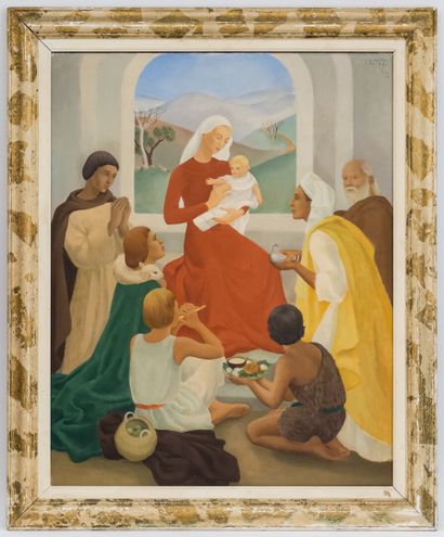 null Georges SCHUSTER (XXth)

The Adoration of the Shepherds

Oil on canvas signed...
