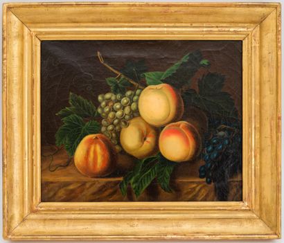 null FRENCH SCHOOL 19th century

Still life with peaches and grapes

Oil on canvas

32,5...