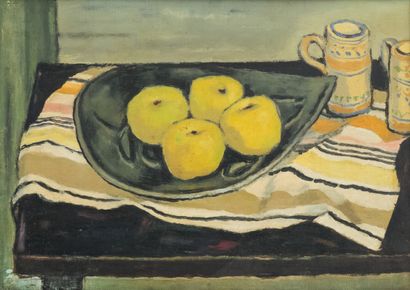 FRENCH SCHOOL XXth

Still life with apples

Oil...