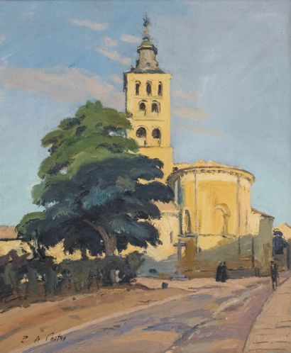 Paul DE CASTRO (1882-1939) 
Eglise en Provence...
