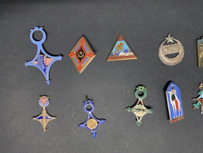 null Nice set of 13 badges on the theme of the Saharan troops. One finds there: 

-...