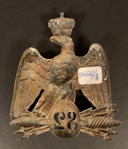 null Beautiful imperial eagle for shako (Officer?) Napoleon III period. Crowned eagle...