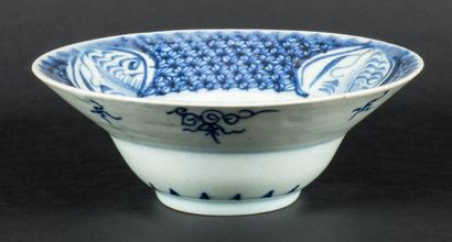 White-blue porcelain bowl decorated with...