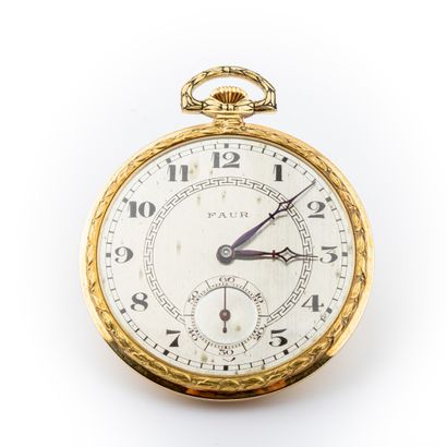 null FAUR 

Extra flat gold pocket watch 

Circa 1925-30

Gross weight :50 g - without...