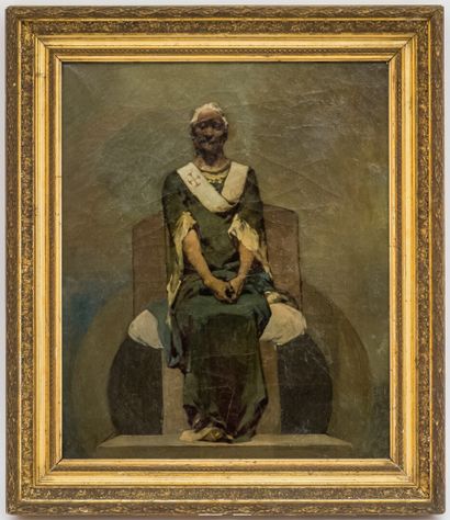 null Eugene BERINGUIER (1874-1949)

Man sitting on a throne

Oil on canvas signed...