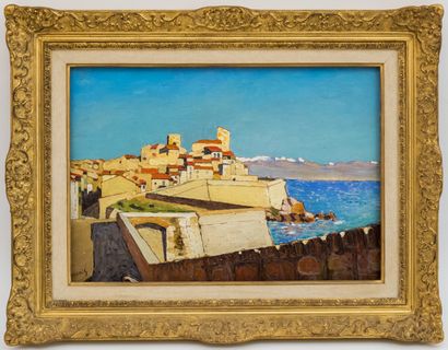 null 
FRENCH SCHOOL XXth




Fort of Antibes




Oil on plywood signed lower left




35...