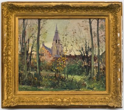 null Alfred BOUCHER (1850-1934)

View of a village

Oil on isorel signed lower left

54...