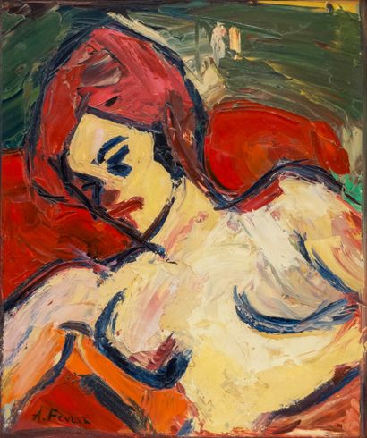 null Antoine FERRARI (1910 - 1995)

Portrait de femme

Huile sur toile signée en...