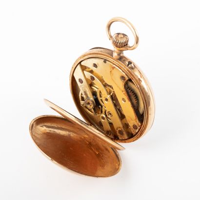 null Pocket watch, double gold case 

Gross weight: 58.8 g - shocks - oxidation accident...