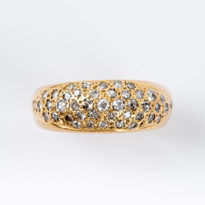 null Ring set with 8/8 diamonds, gold setting 

Gross weight: 5.6 g - Finger: 47