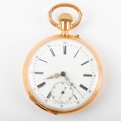 null Pocket watch, double gold case 

Gross weight: 71.7 g

Without guarantee of...