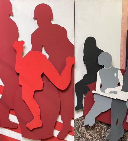 null Philippe Carré (1930)

In the family, 1973

Triptych

Acrylic on cut-out panels

153...