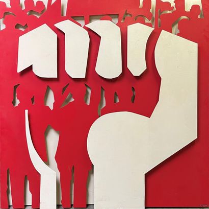 null Philippe Carré (1930)

May 68 - VI (the raised fist)

Acrylic on panels in cut...