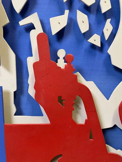 null Philippe Carré (1930)

French demagogy

Acrylic on cut-out panels

73 x 146...
