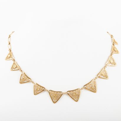 null Necklace drapery choker in gold filigree 

Gross weight: 16.1 g - L: 45 cm