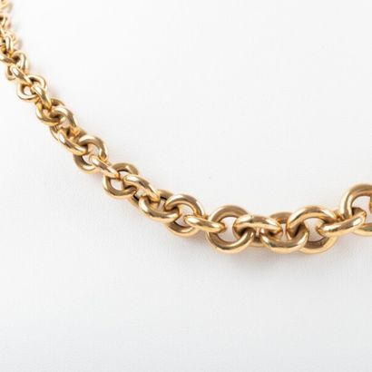 null Necklace in gold drop, fancy mesh 

Weight: 19.9 g - L: 43 cm