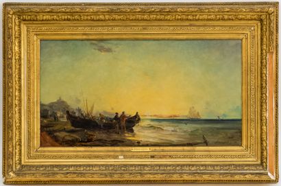 null Paul BISTAGNE (1850-1886)

Fishermen on the beach

Oil on canvas signed lower...