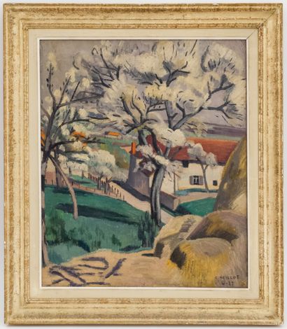 null Louis NEILLOT (1898-1973)

"Plum trees in bloom" (house with red roof)

Oil...