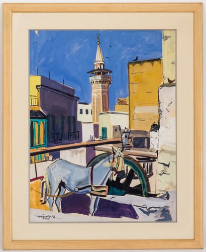 null Renée ASPE (1929-1969)

Tunis

Gouache on paper signed in lower right corner.

63...