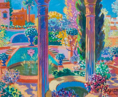 null René Gaston LAGORRE (1913-2004)

Ronda, patio in Spain

Gouache on paper signed...