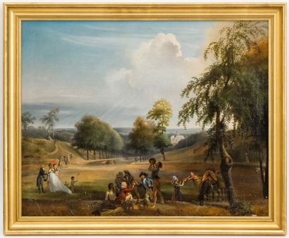 null FRENCH SCHOOL 19th century

Picnic in the suburbs

Oil on canvas signed lower...