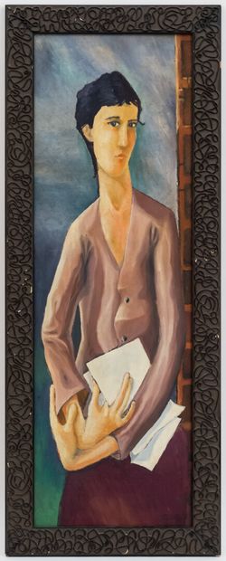 null Camille BOMBOIS (1883-1970)

Jeune femme au livre

Huile sur panneau, signé...