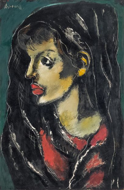 null 
Georges ARTEMOFF (1892-1965)

Profile of a woman, Revel, circa 1962

Oil on...