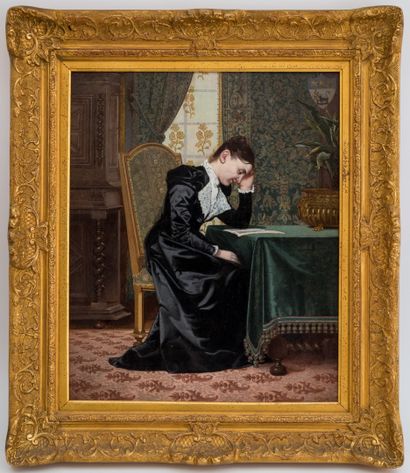 null Henri TAUREL (1843-1927)

Young woman with a letter

Oil on canvas, signed lower...