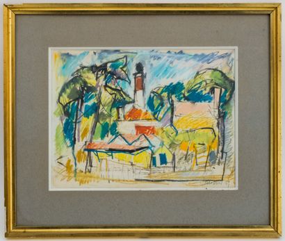 null Jean HUGON (1919-1990)

The fireplace and the houses

Pastel on paper signed...