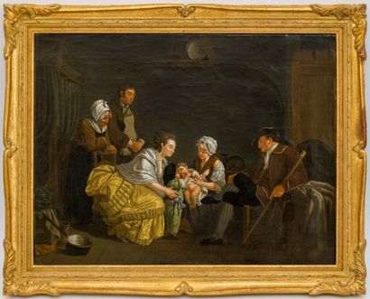 null In the taste of Etienne AUBRY

Family celebrations

Oil on canvas 

49 x 63...
