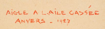 null Paul JOUVE (1878-1973)

Aigle à l'aile cassée

Dessin au fusain

Signé, titré,...