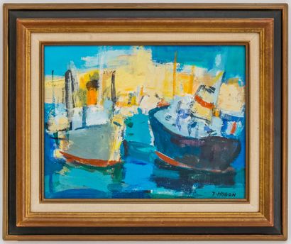 null Jean HUGON (1919-1990)

Sun on the port

Oil on canvas signed lower right

27...