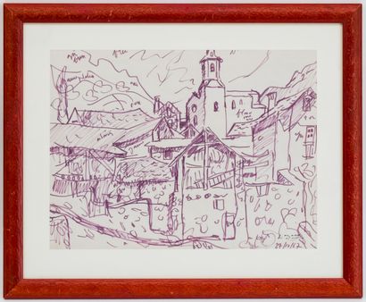 null René Gaston LAGORRE (1913-2004)

Village of Ariège

Ink study signed in the...