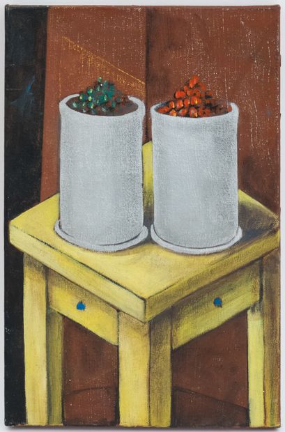 null Philippe MAYAUX (1961)

The peas are red, the peas are green

Oil on canvas,...