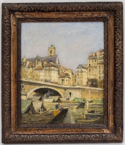 null Stanislas LÉPINE (1835-1892)

The Louis-Philippe Bridge, 1878

Oil on canvas,...