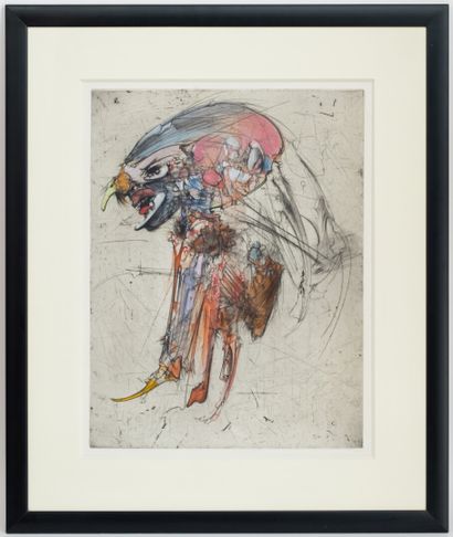 null 
Miodrag Djuric known as DADO (1933-2010)



Plate E, 1981-82

Drypoint enhanced...