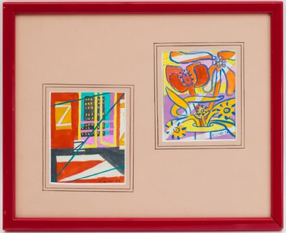 null René Gaston LAGORRE (1913-2004)

Z workshop and Z flowers

Two gouaches signed...