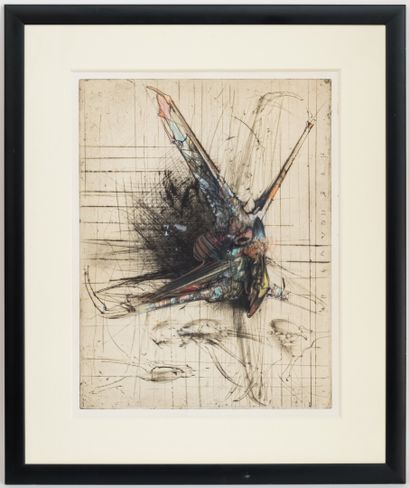 null 
Miodrag Djuric known as DADO (1933-2010)




Plate M, 1981-82

Drypoint enhanced...