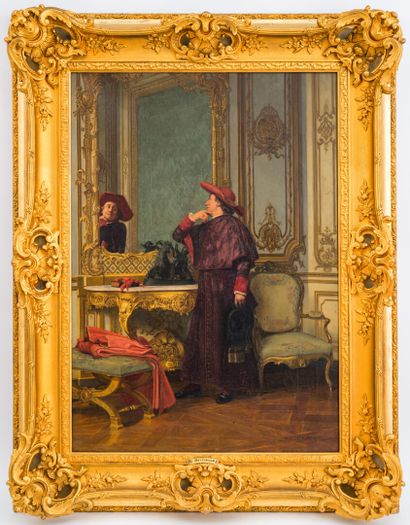null Gustave BETTINGER (1857-1934)

The vanity of the cardinal

Oil on canvas signed...